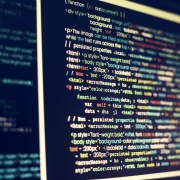 Computer language on a computer screen